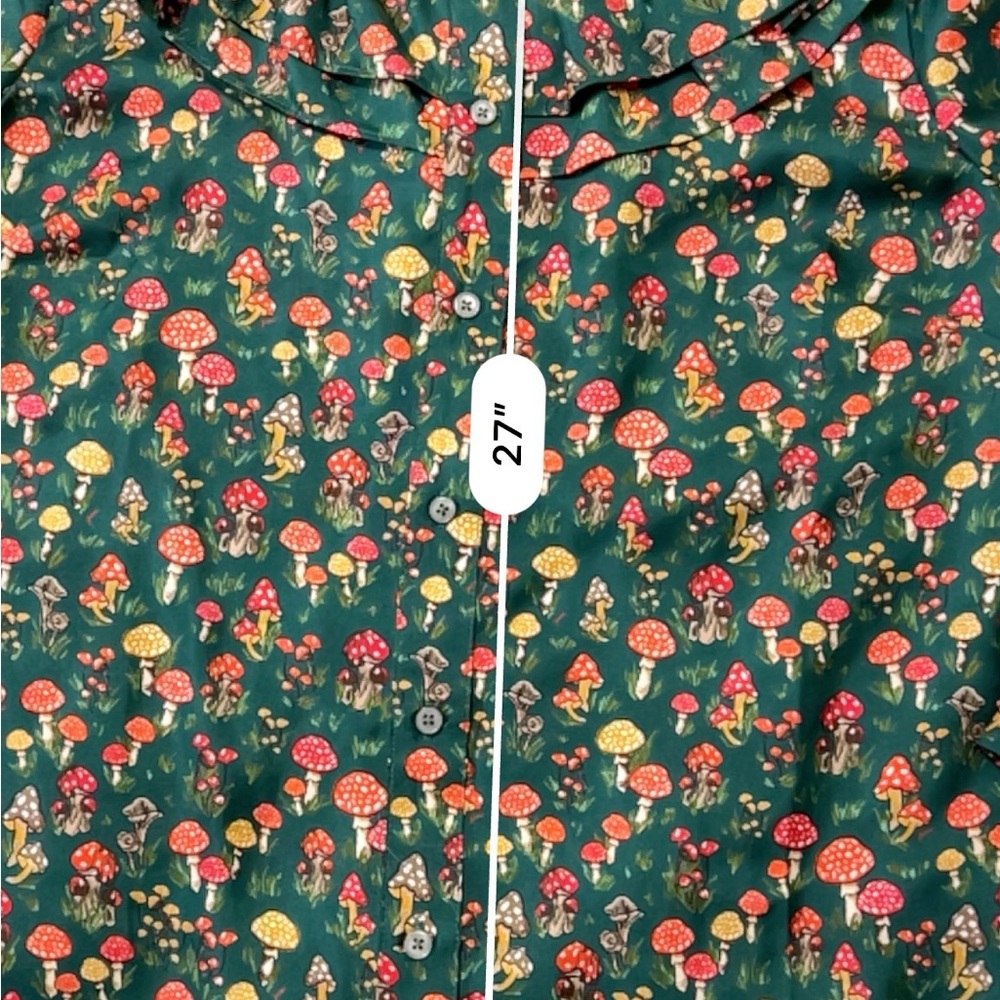J.Crew Collection silk-twill ruffle-collar top in mushroom floral M NWT - Picture 6 of 10